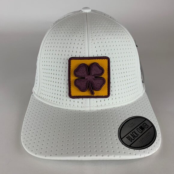 Arizona State Sun Devils NCAA White Black Clover Stretch Fitted Hat L/XL New - Picture 2 of 6